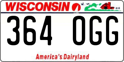WI license plate 364OGG