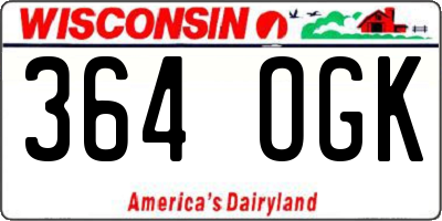 WI license plate 364OGK