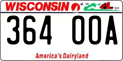 WI license plate 364OOA