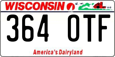 WI license plate 364OTF