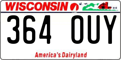 WI license plate 364OUY