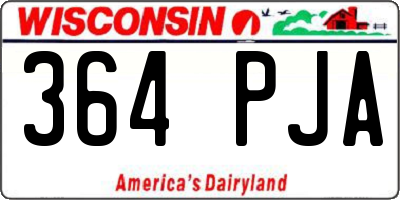 WI license plate 364PJA