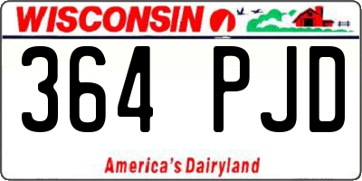 WI license plate 364PJD