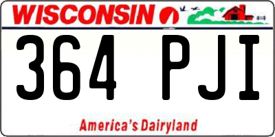 WI license plate 364PJI