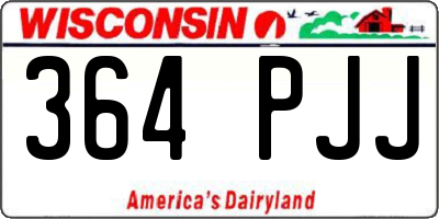 WI license plate 364PJJ