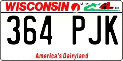 WI license plate 364PJK
