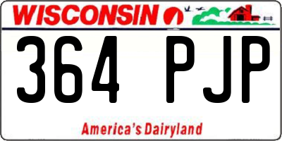 WI license plate 364PJP
