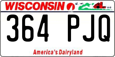 WI license plate 364PJQ