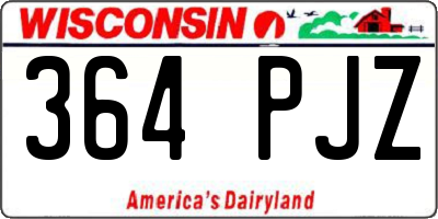 WI license plate 364PJZ