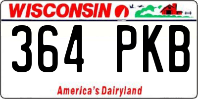WI license plate 364PKB
