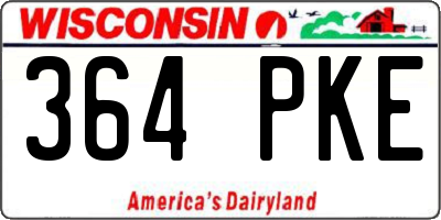 WI license plate 364PKE