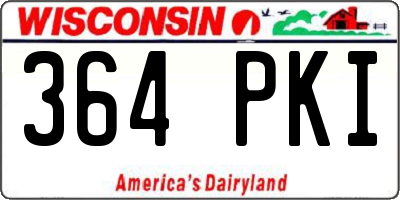 WI license plate 364PKI