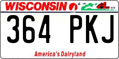 WI license plate 364PKJ