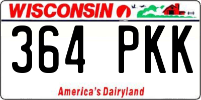 WI license plate 364PKK