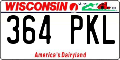 WI license plate 364PKL