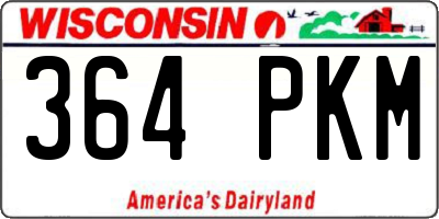 WI license plate 364PKM