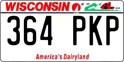 WI license plate 364PKP