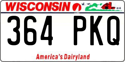 WI license plate 364PKQ