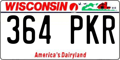 WI license plate 364PKR