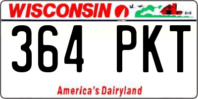 WI license plate 364PKT
