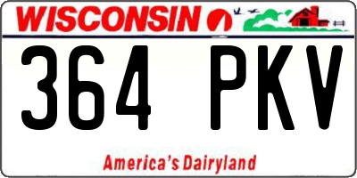 WI license plate 364PKV