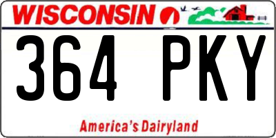 WI license plate 364PKY