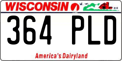 WI license plate 364PLD