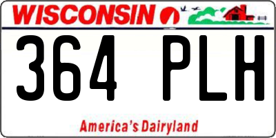 WI license plate 364PLH