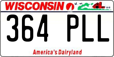 WI license plate 364PLL