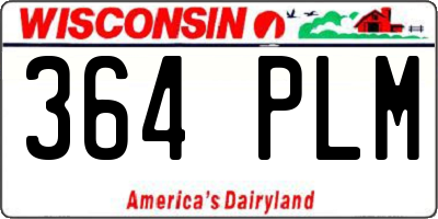 WI license plate 364PLM