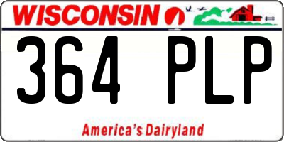 WI license plate 364PLP