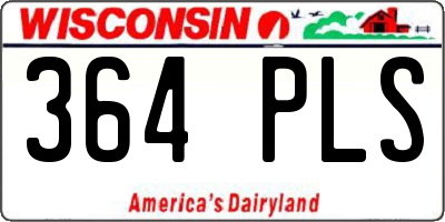 WI license plate 364PLS