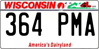 WI license plate 364PMA