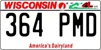 WI license plate 364PMD