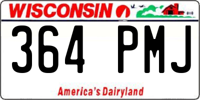 WI license plate 364PMJ