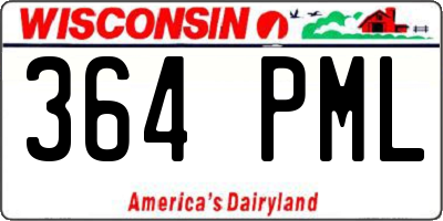WI license plate 364PML