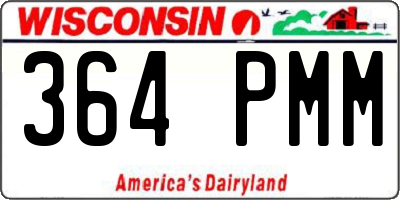 WI license plate 364PMM