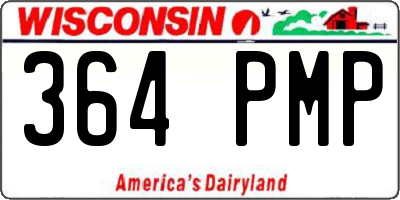 WI license plate 364PMP