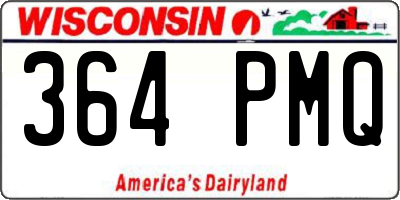 WI license plate 364PMQ
