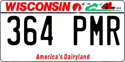 WI license plate 364PMR