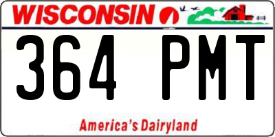 WI license plate 364PMT
