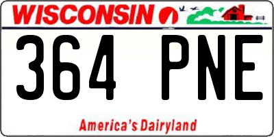 WI license plate 364PNE