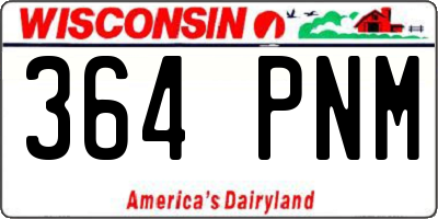 WI license plate 364PNM