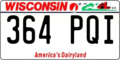 WI license plate 364PQI