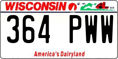 WI license plate 364PWW