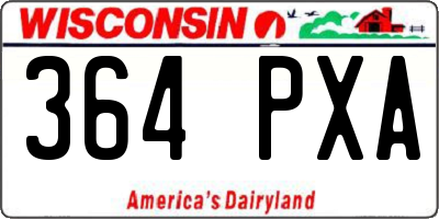 WI license plate 364PXA
