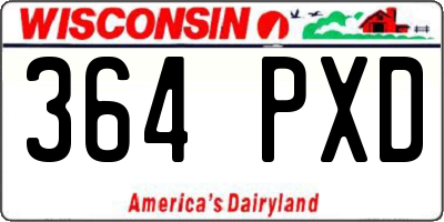WI license plate 364PXD