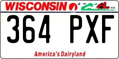 WI license plate 364PXF