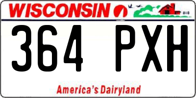 WI license plate 364PXH