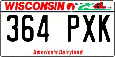 WI license plate 364PXK